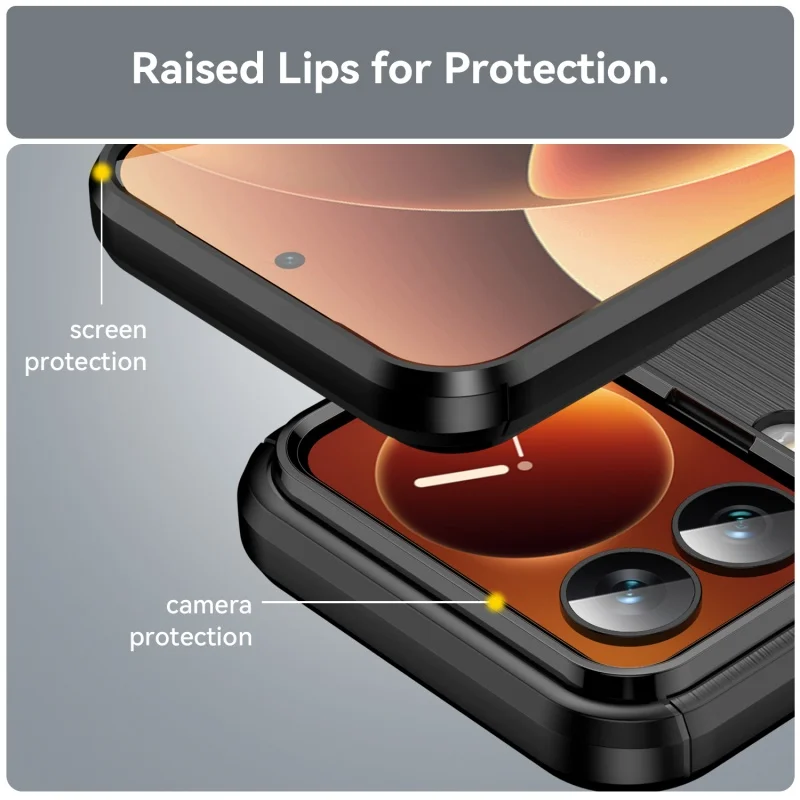 حافظة لهاتف Xiaomi Mi 17 Pro Max حافظة لهاتف Xiaomi 17 Pro Capa مقاومة للصدمات درع ممتص للصدمات من ألياف الكربون خلفي من البولي يوريثان الناعم Fundas Xiaomi 17