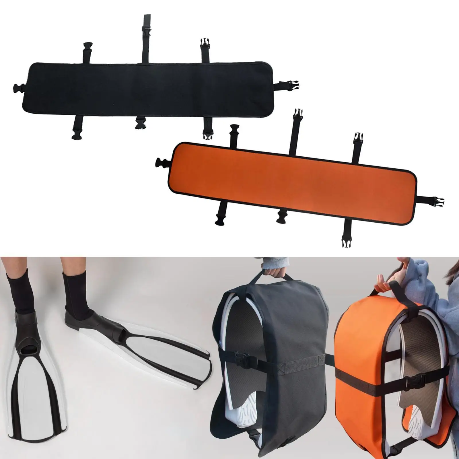 Fins Storage Bag Snorkeling Flippers Carrier Fin Case Lightweight for Freediving