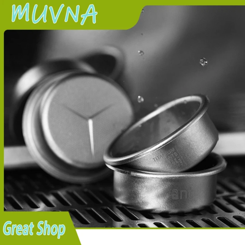 

In Stock Precision Pure Titanium Coffee Grinder Bowl MUVNA Italian Style Handheld Titanium Ant Powder Bowl for Espresso tool