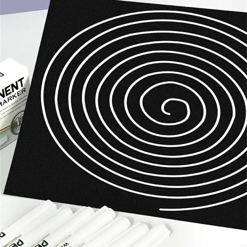 L41F白い永久マーカー0.2mmファインチップアートペインティング用の耐水性塗装ペン