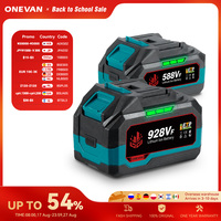 ONEVAN 21V Lithium Battery 928VF 29900mAh 588VF 22900mAh Capacity Indicator Rechargeable For Makita 18V Battery Pin Power Tool