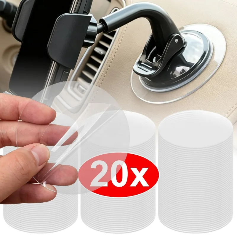 80mm Round Suction Cup Sticker Resin Double Sided Self Adhesive Pad Transparent Phone Holder Suction Cup Auxiliary Fixed Pads