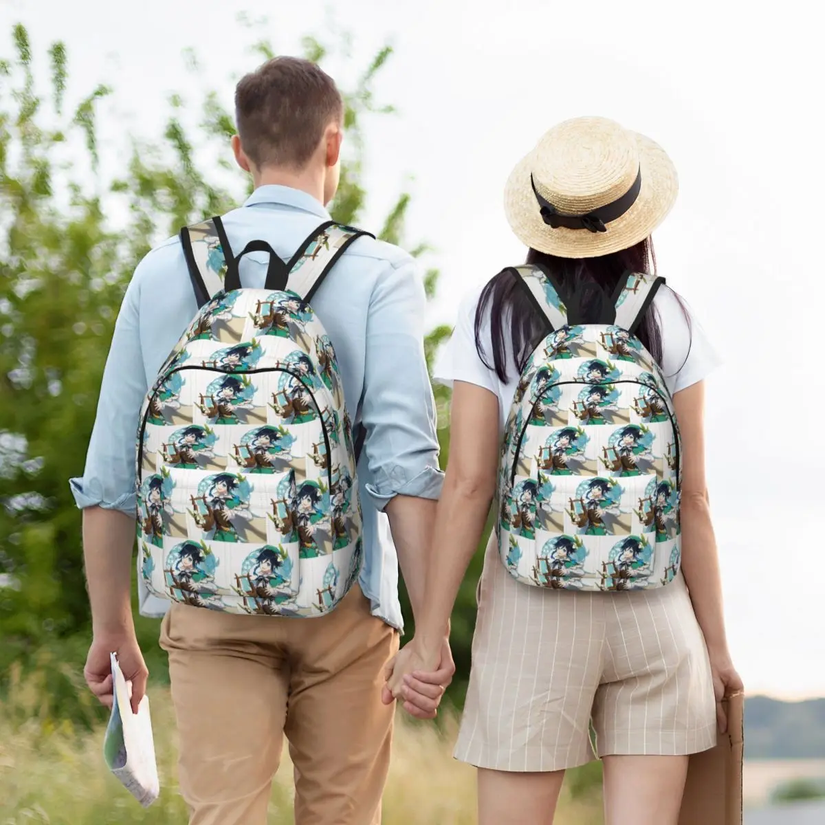 Genshin Impact Venti Backpack Hot Sale Daypack Large Capacity Boys Girls BookBag School Bag Shoulder Bags for Men Women