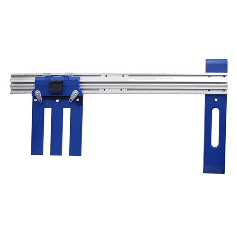 1Set Circular Saw Edge Guide Wood Cutting And Positioning Tool Blue&Silver With Scale Wood Cutting Positioning Tool