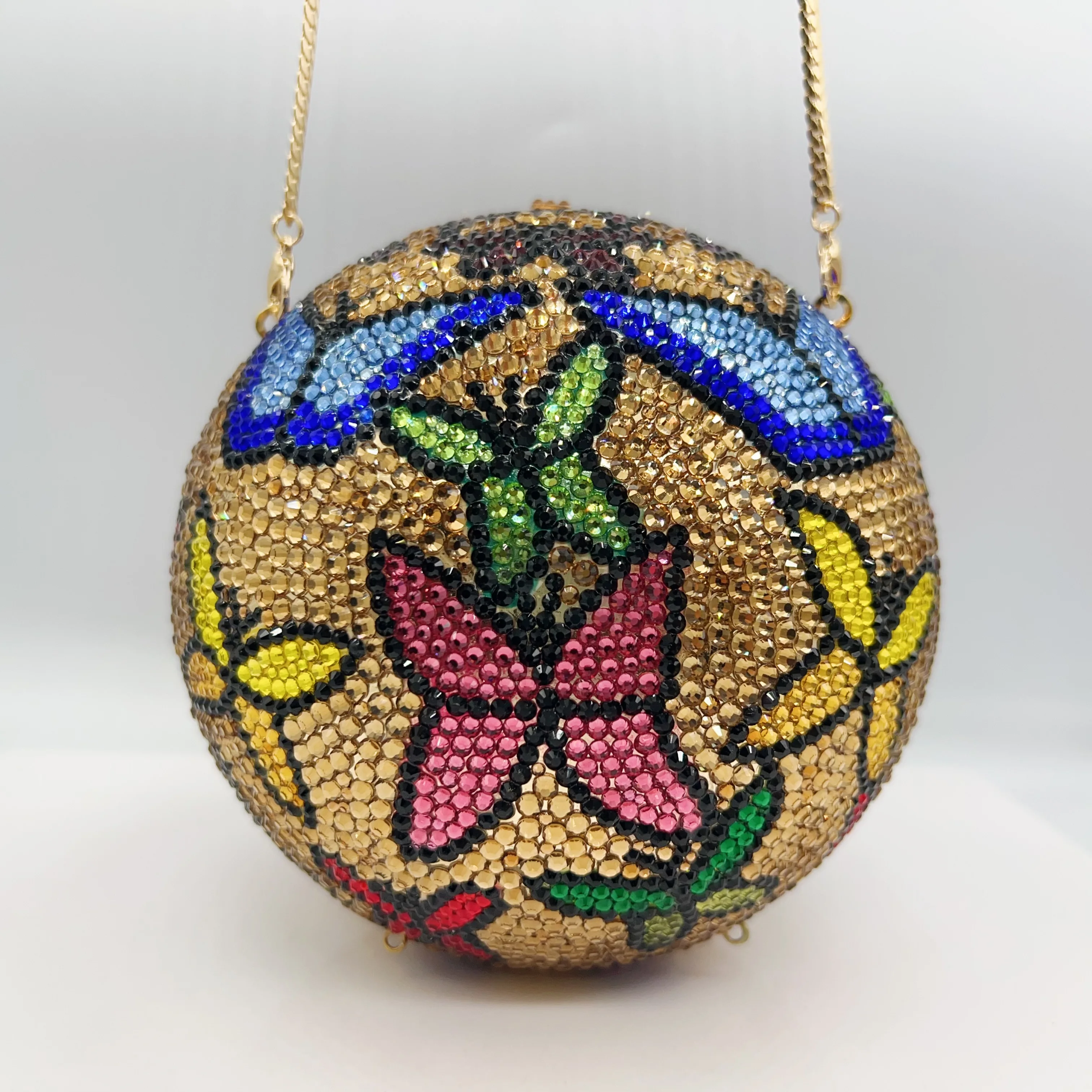 Luxury Full Diamond butterfly Hot air Balloon Dinner Bag Clutch Bag Wedding Party Opponent Clutch Wallet Handbag Luxury Wallet