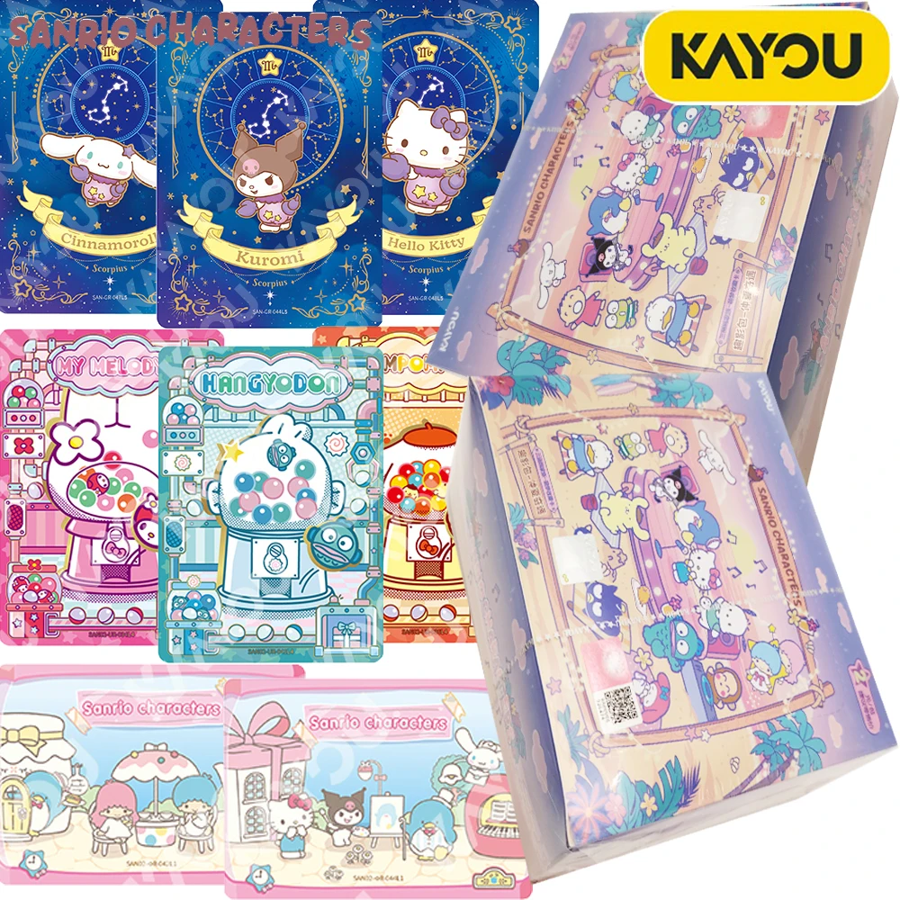 Kayou Original Sanrio Characters Collection Cards for Fans PomPomPurin Pochacco Summer Vitality Sweet Special-shaped Cards Gifts