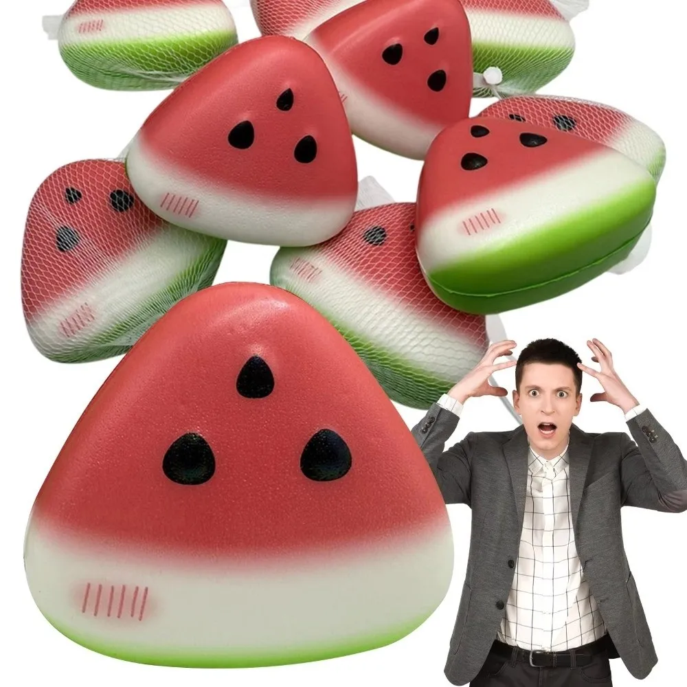 Soft Ice Skin Anti-stress Squeeze Slow Rebound Squishy Texture Watermelon Stress Reliever​​ Stress Reliever