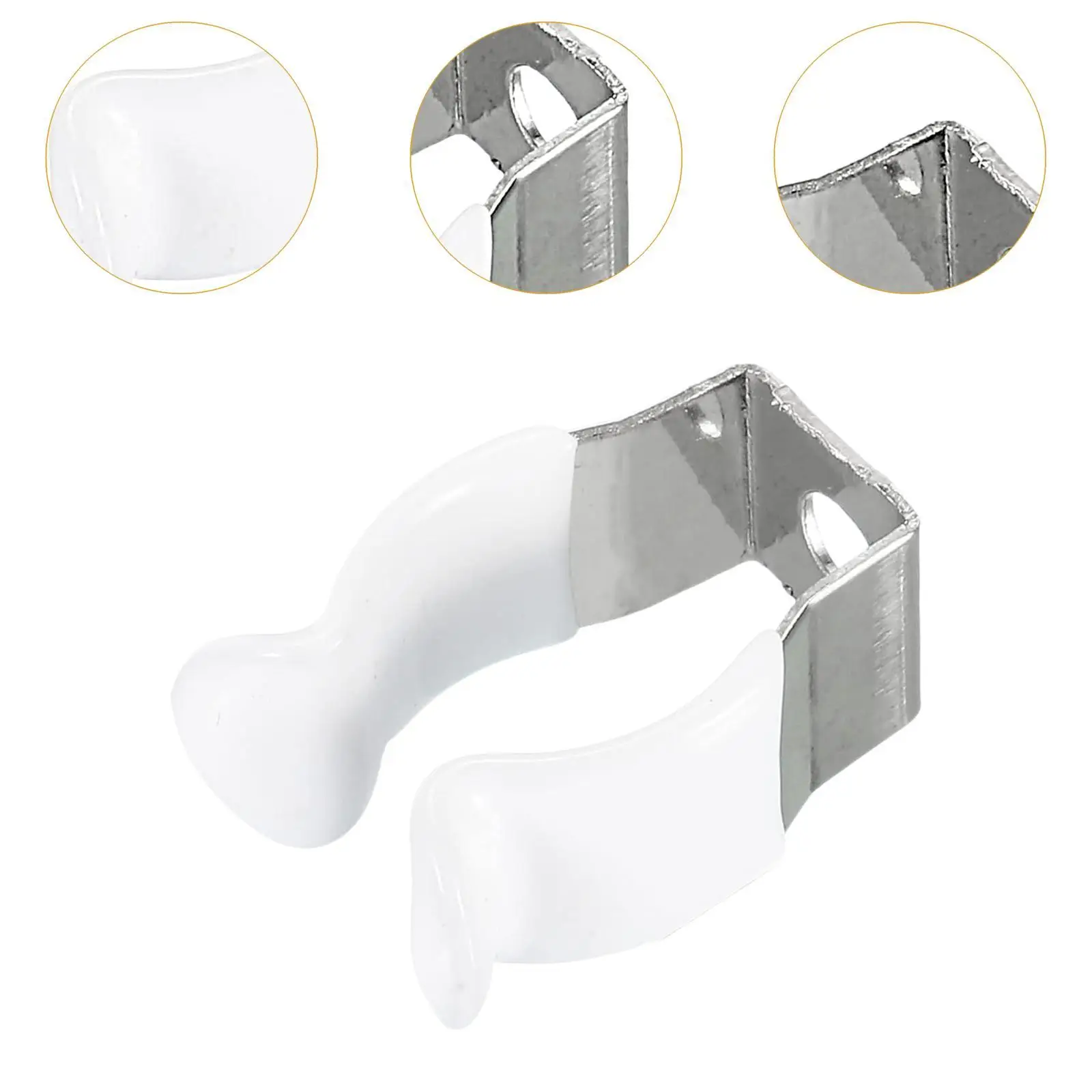 20 Pieces T5 U Clips Holder Bracket Easy to Install Lamp Support Pipe Clamps Prevent Sagging Manganese Steel for LED Light Tube