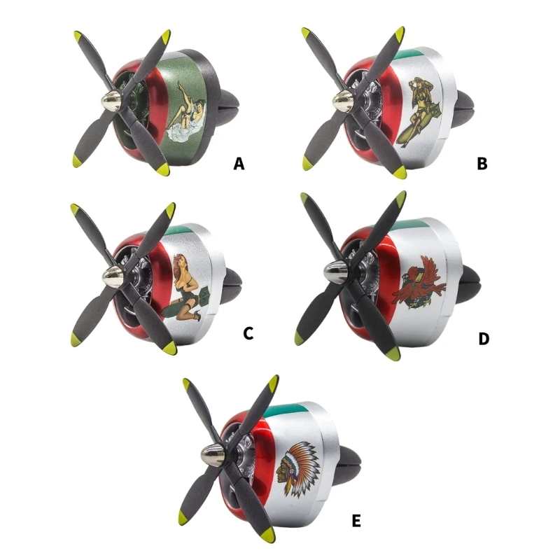 Kampfflugzeug-Modellauto-Luftauslass-Clip-on-Duftdiffusor mit beweglichem Propeller und Parfümduft H9EE – Detail 10