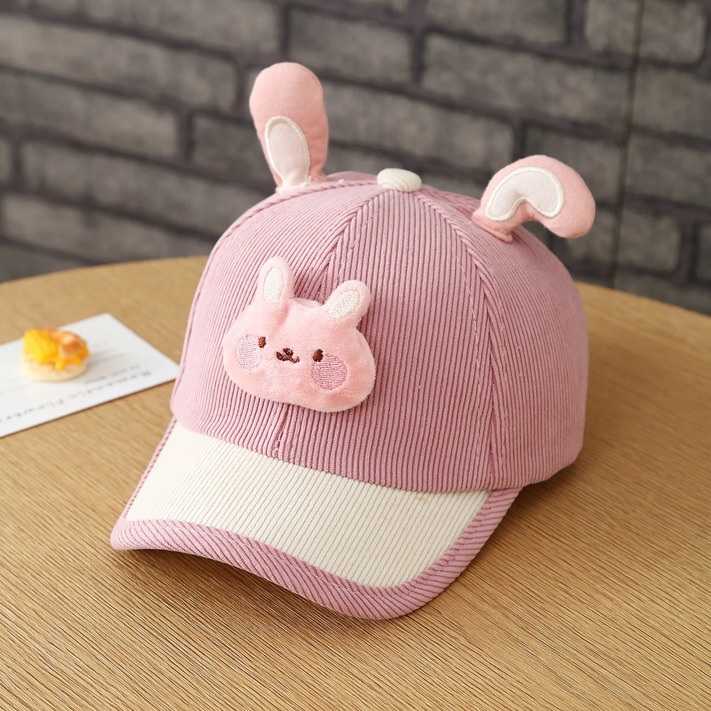 Corduroy three-dimensional doll label multi-color baseball cap for both men and women, suitable for casual wear outside.