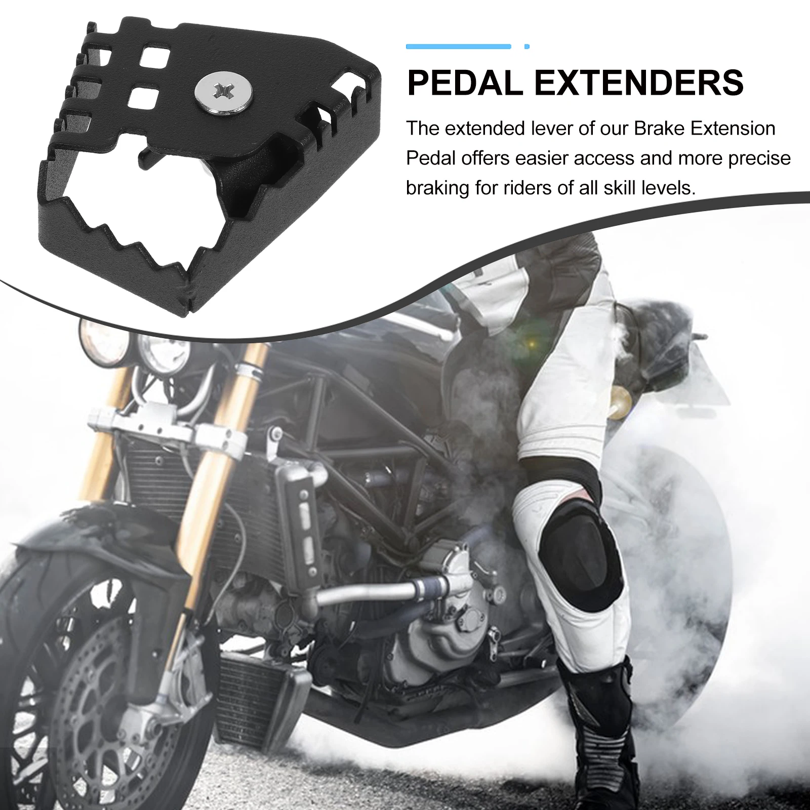

Brake Pad Motorcycle Rear Foot Extension Pedal Enhancement Black Lever Wide Brake Lever Pcs For Bikes F800