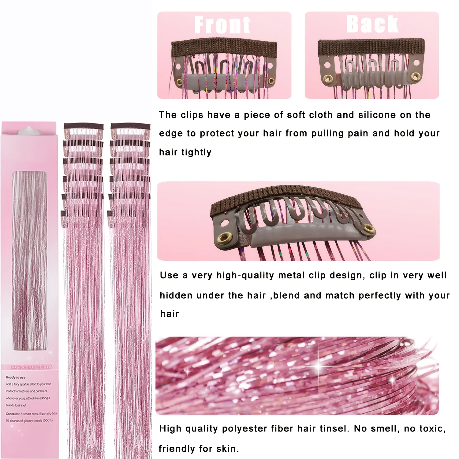 Hair Tinsel 12 Pcs Hair Tinsel - Hair Care Set ulasan dan harga