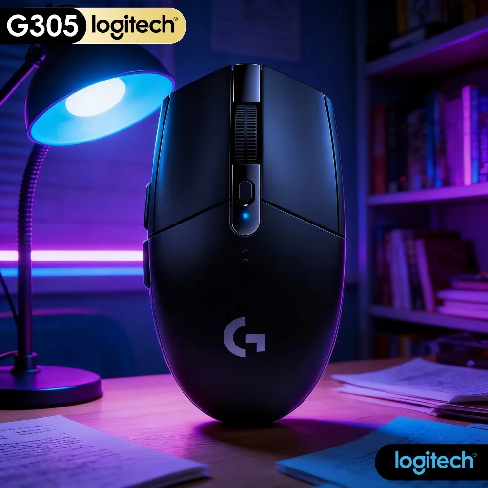 Logitech G305 LIGHTSPEED Wireless Long Runtime Mice HERO 12000 DPI 6 Programmable Buttons 250H Battery Built For PC Mac Setup