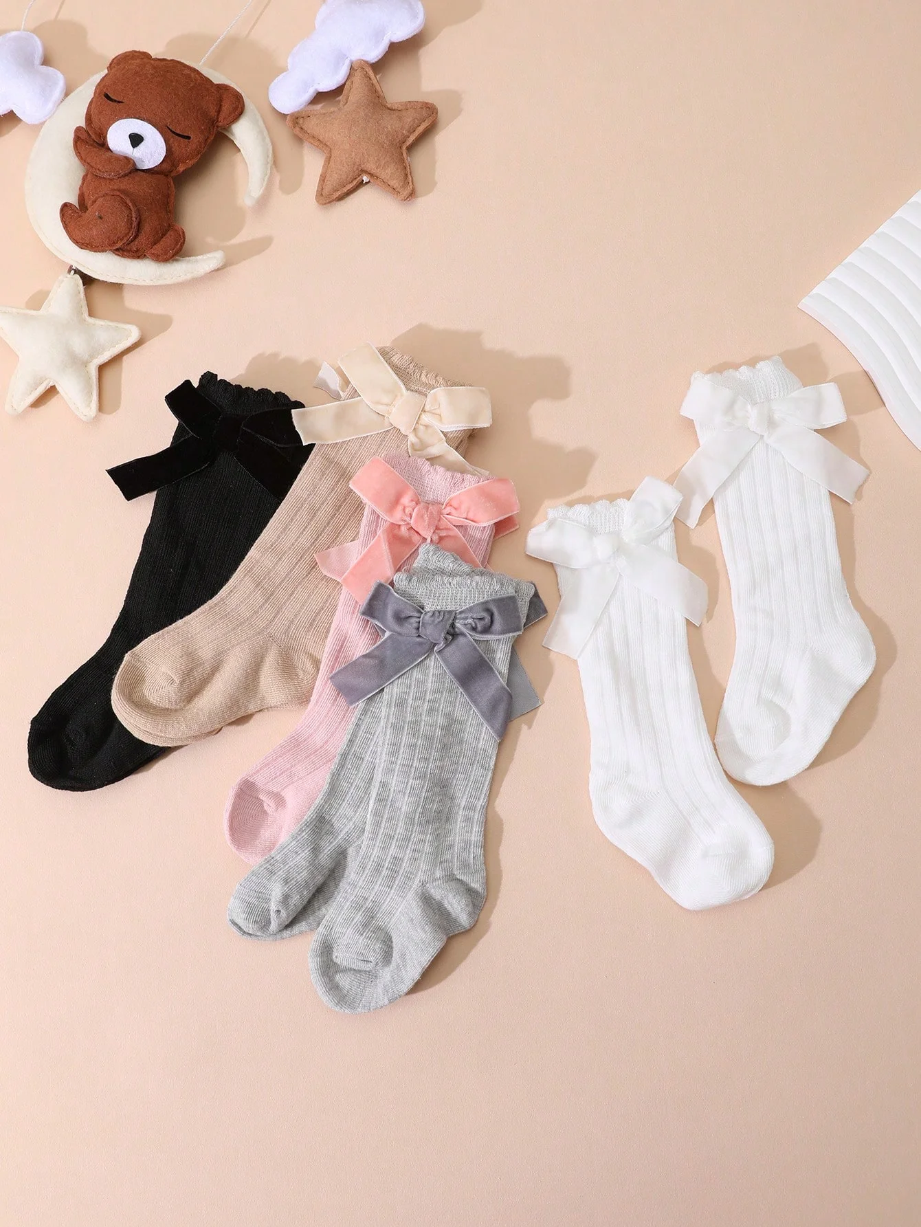 5 Pairs of Kids Knee High Sock - đánh giá và giá Baby Sock Oximeter