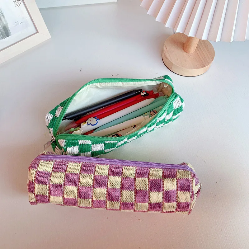 Kawaii Pencil Cases Cosmetic Lipstick Coin Purse Storage Bag Cute Women Makeup Handbags School Stationery Pouch Pen Bag Supplies