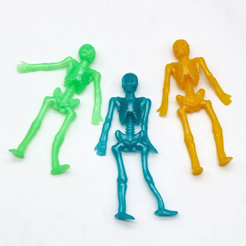 36 Pcs Toy Mini Toys Soft Rubber Skull Frame Children Stretchy Halloween Skeletons for Pressure