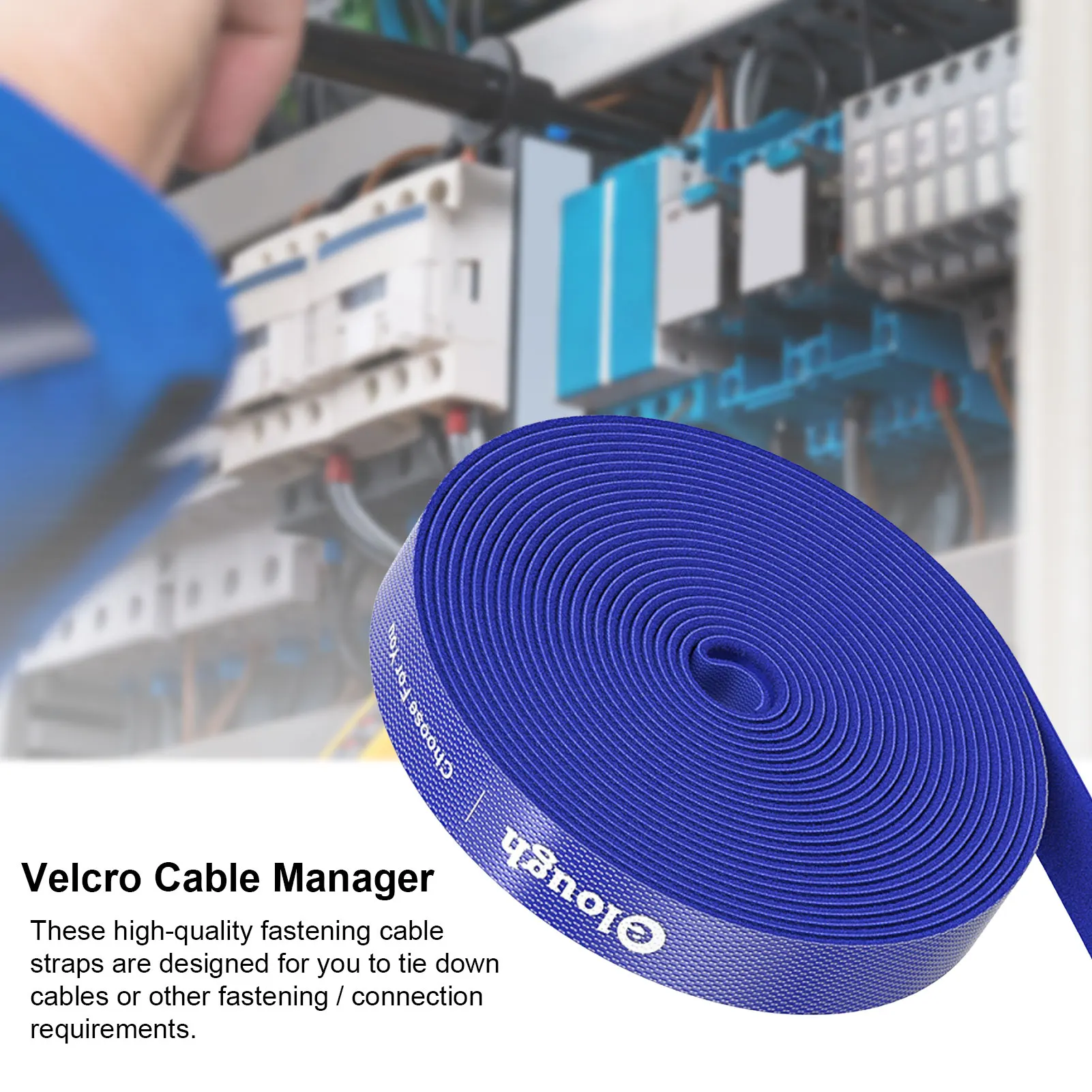 Fastening Tape Cable Ties Reusable Fastening Tape Cable Ties Hook Nylon Fastening Tape Tearable Wire Manager For Home