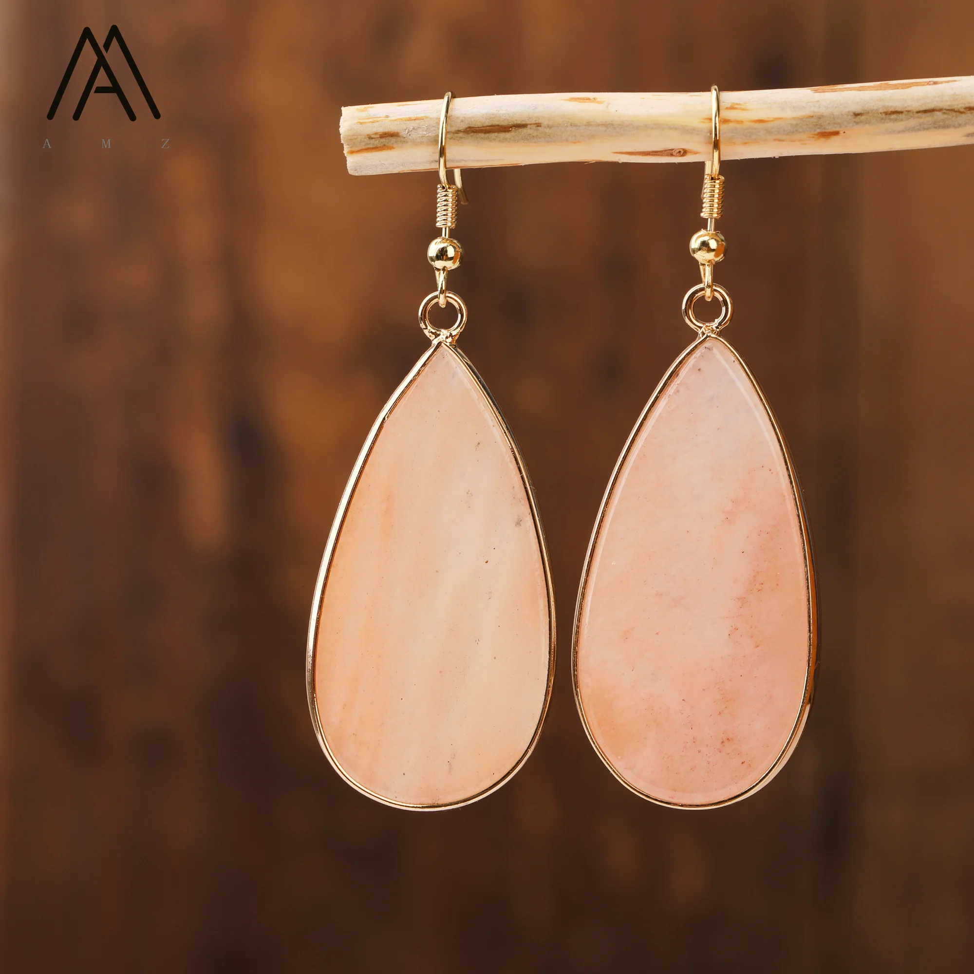 Fashion Teardrop Earrings Healing Natural Stone Crystal Women Earring Gift to Ladies