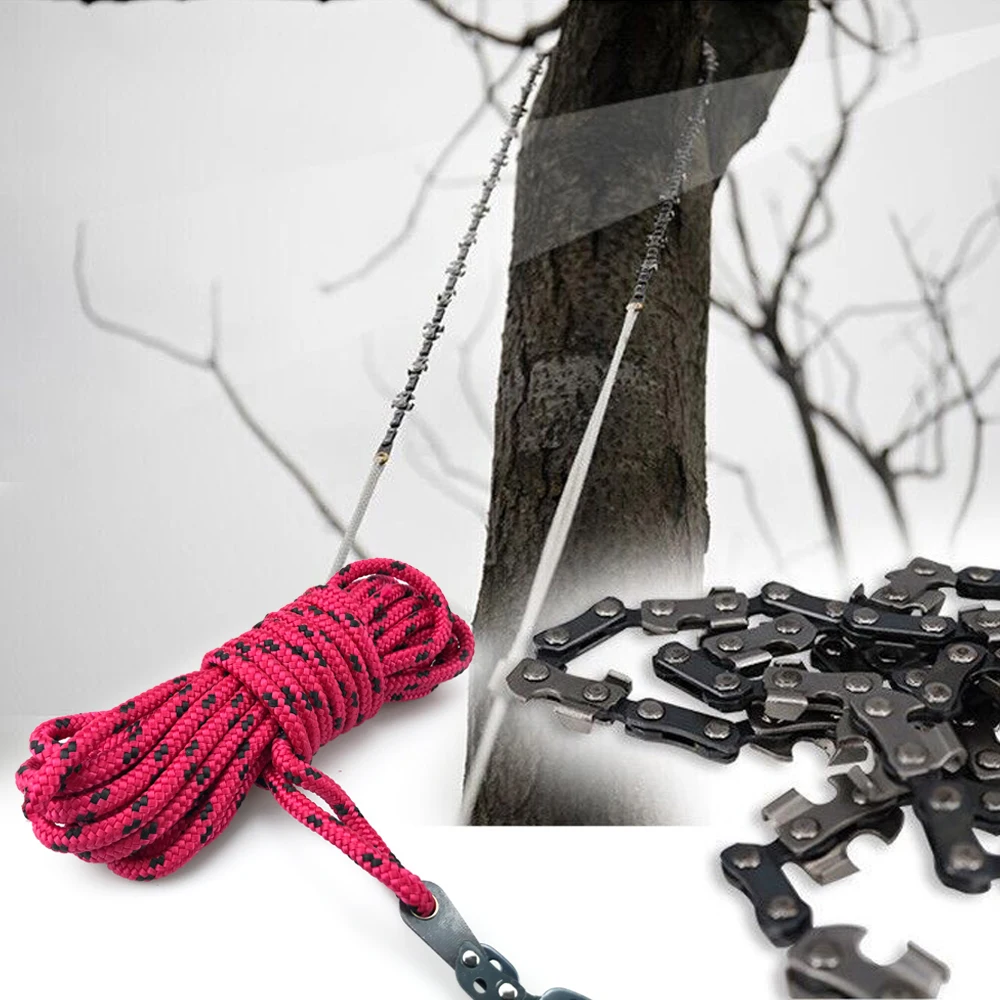 53 Inch 68 Tooth Portable Hand Zipper Saw Suit Folding SeGmented Design Wood Cutting Chain Saw Outdoor Emergency Camping Tools