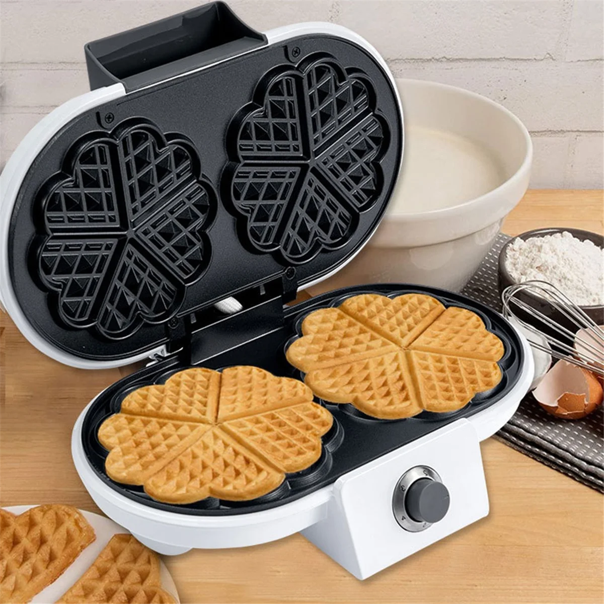 SEMOIC Home Love เครื่องทําแซนวิช Multi-Function ถาดคู่เครื่องทําความร้อนอาหารเช้า EU Plug