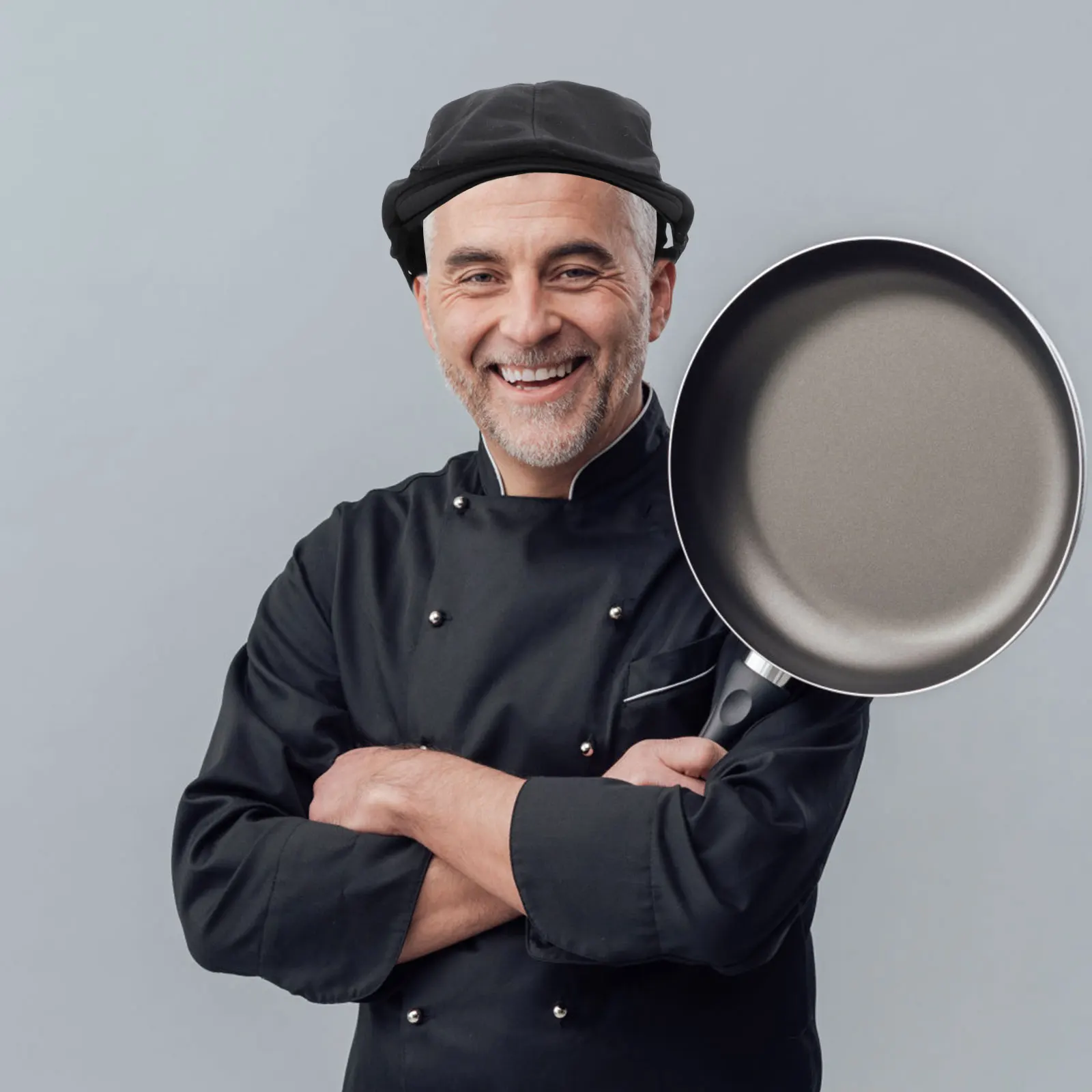

Working Hat Beret Black Reusable Unisex Kitchen Waiter Beret Hat Restaurant Cafe Barbecue Cake Shop