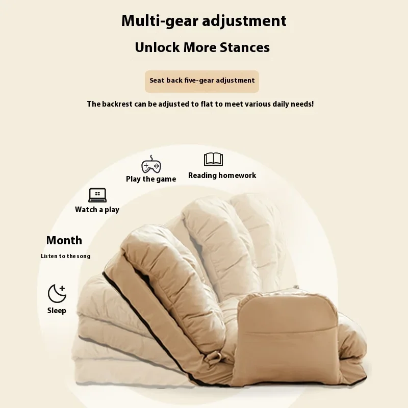 Foldable Lazy Sofa Bedroom Tatami Sets Bed Back Balcony Large Chair Foldable Chair Lounge Sofa Living Room Single Recliner 2025 image 5