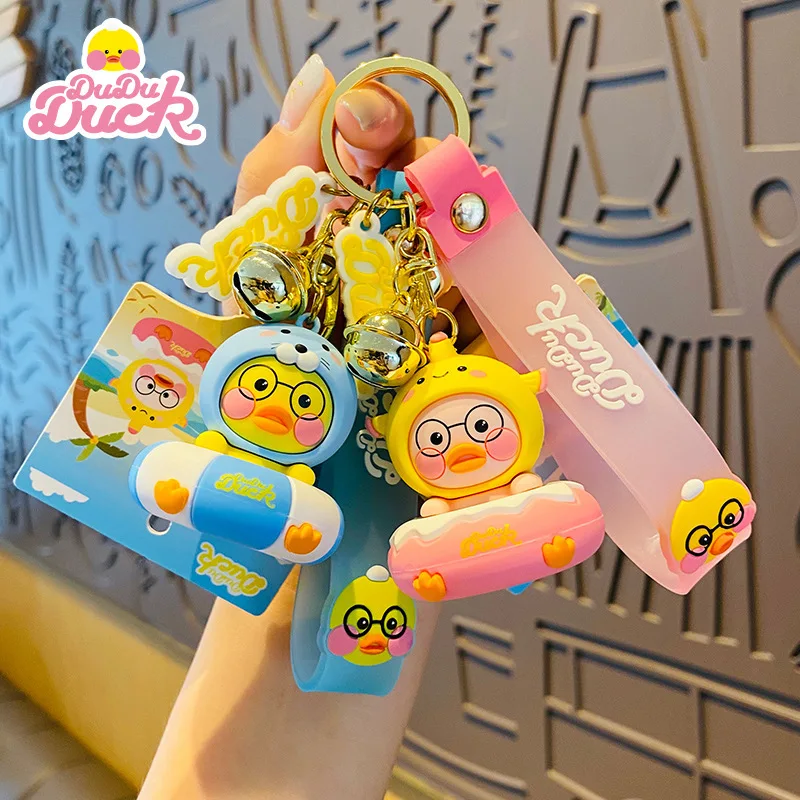 Hangli Hyaluronic Acid Duck Doll Cartoon Net Red Duckling Child Doll Key Chain Car Bag Pendant