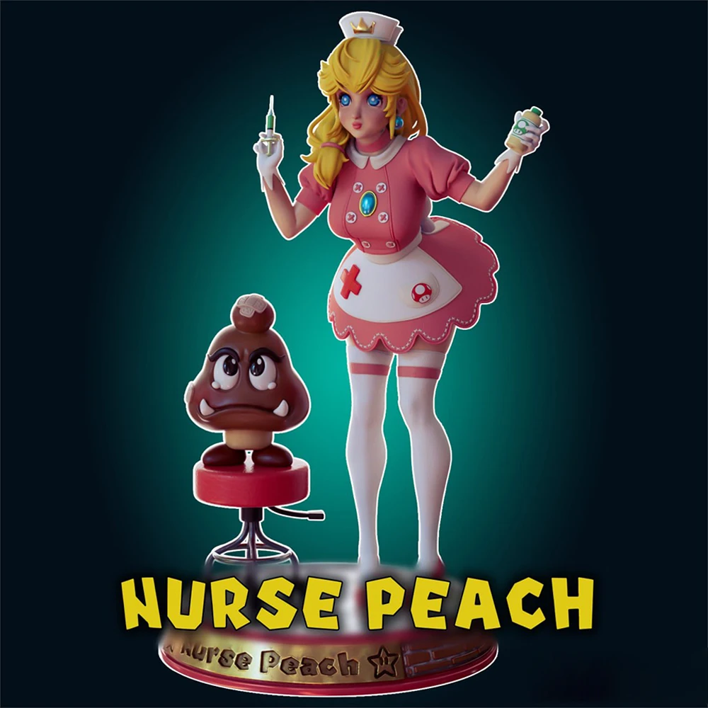 1:24 Officer Rhu Nurse Peach NSFW 3d Print Resin Toy Kit Gk Unpainted Figurine WaiFu Diy Unassembled Statue Figures Model Toys