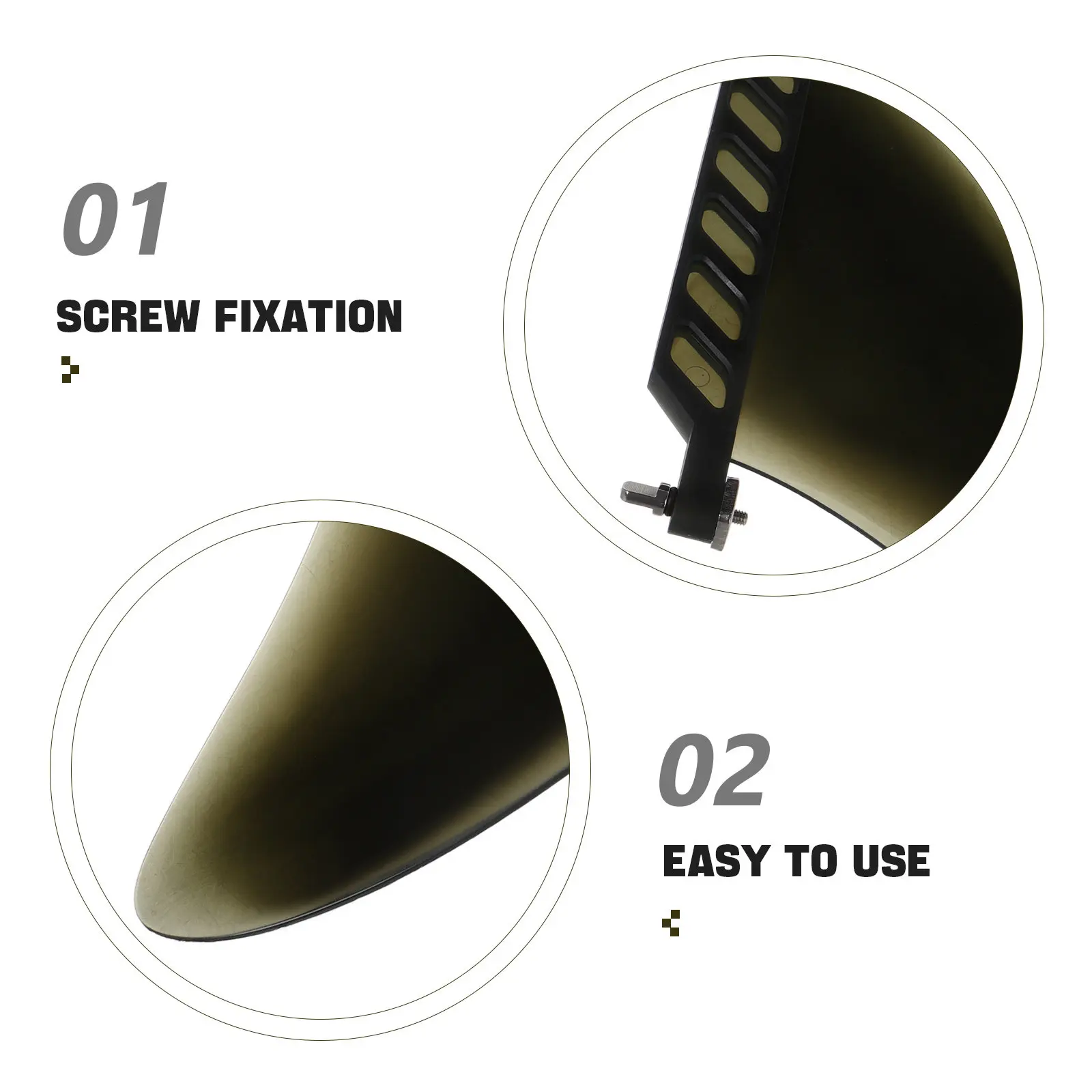 Large Fish Tail Design Surfboard Fin for Sup Paddle Board Detachable Water Stabilizer Balance Fin Replacement with Enhanced