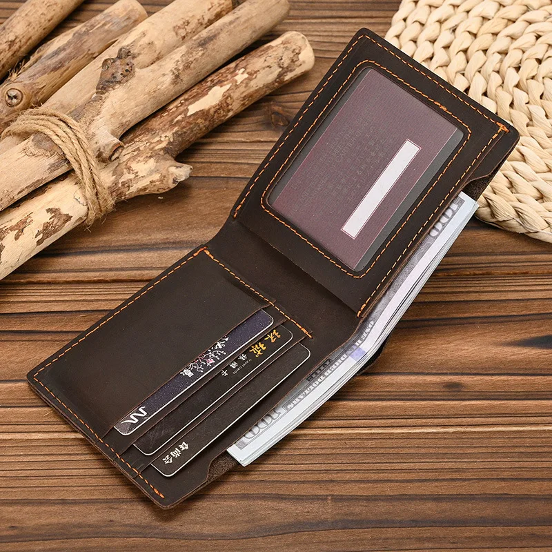 

Держатель для карт, кошельки для монет, подарки на день отца, мужские модные кошельки для отдыха, квадратные кожаные сумки Portafoglio MHQB