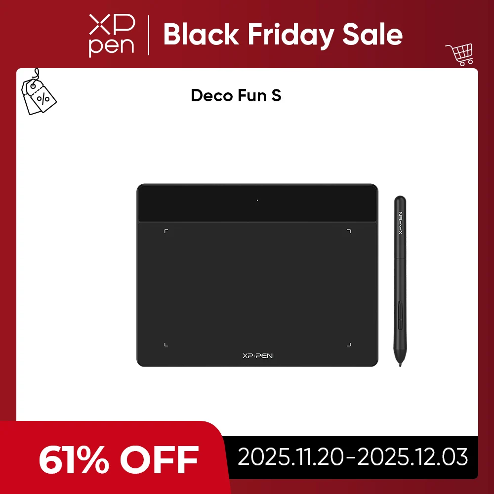 

Графический планшет XPPen Deco Fun S 6*4 дюйма для рисования OSU Online Education, совместимый с Android Mac Linux Windows Chrome OS