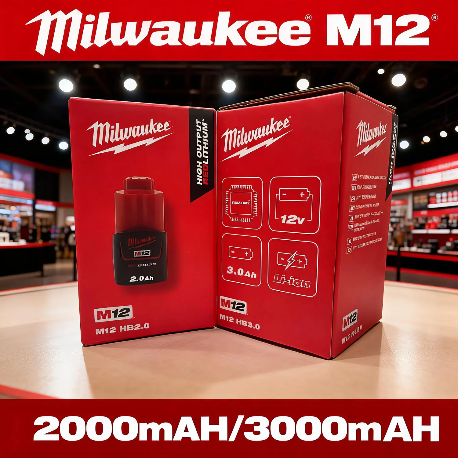 🔋 original rechargeable 12V Milwaukee battery 48-11-2411 48-11-2401mil-12a-Li M12 2000mah/3000mah Mi