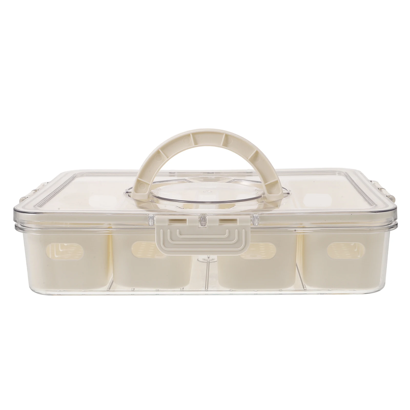 

PET Food Storage Boxes Airtight Transparent Fridge ganizers Household Crisper Containers Divided Compartments Safe
