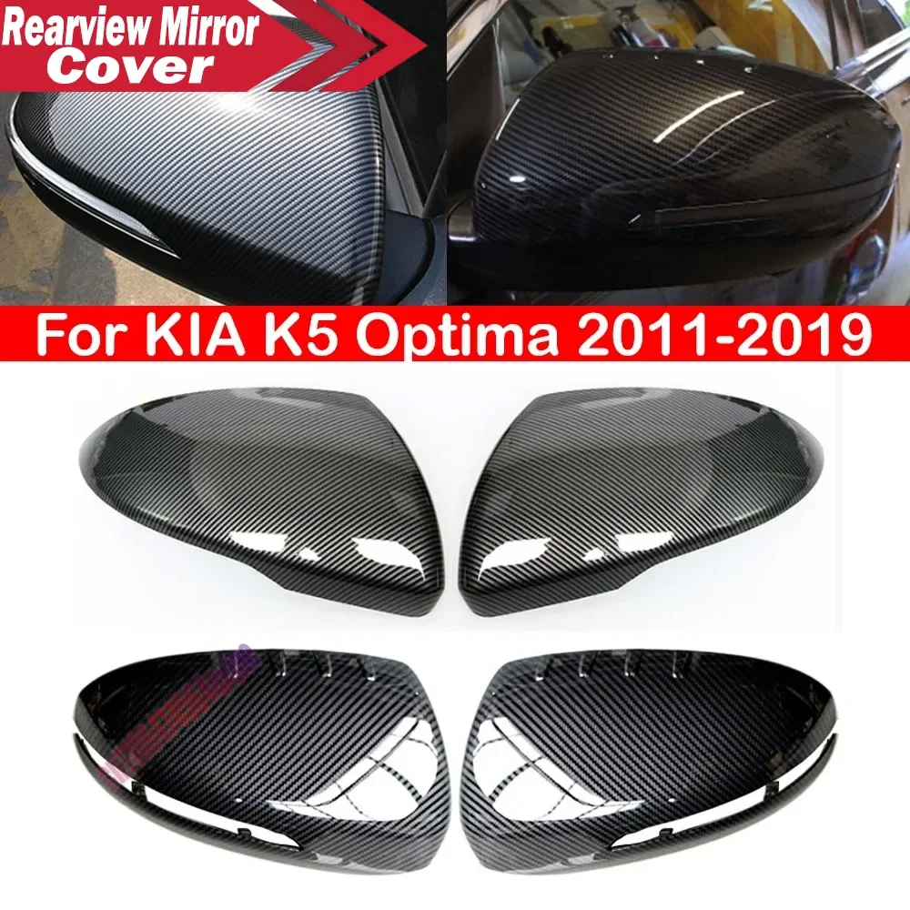 For KIA K5 Optima 2011-2015 2016-2019 ABS Car Rearview Side Mirror Cover Wing Cap Exterior Door Housing Shell Trim Replacement