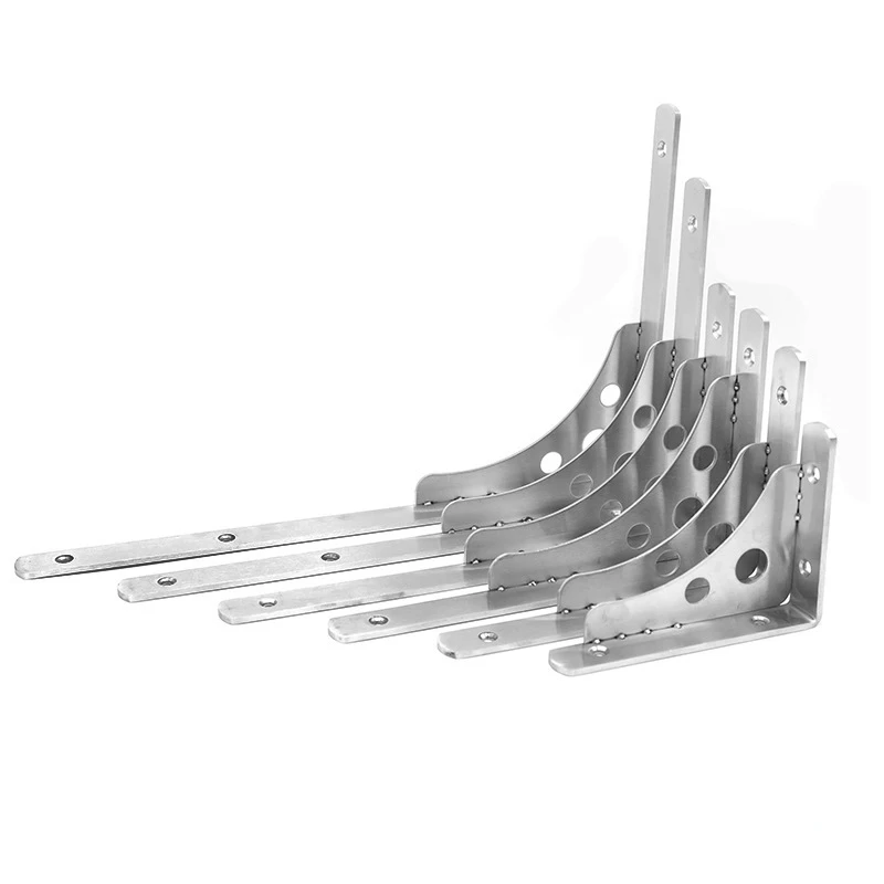 Newest  Silver Color Tripod Bracket for Wall Shelf Bookcase Compartment Mounting Bracket Mount fixed support Shelf