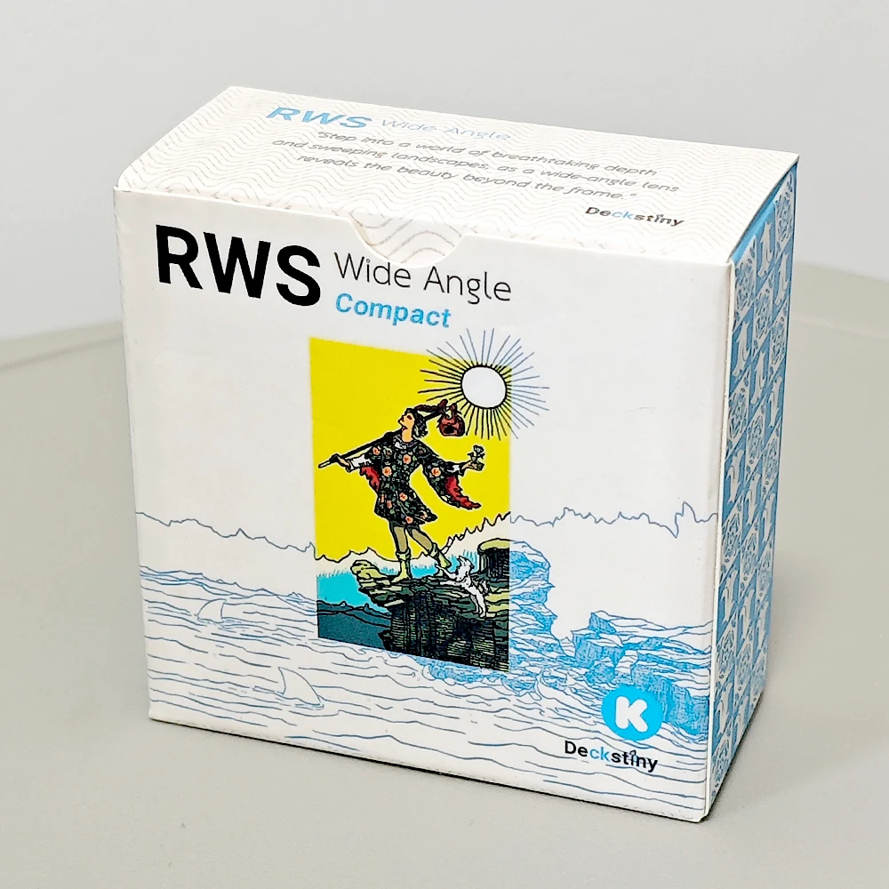RWS Wide Angle Tarot, 7*7cm 78 Pcs Cards + 2 Specials Frame Cards Printed on 350GSM Double-embossed Cardstock