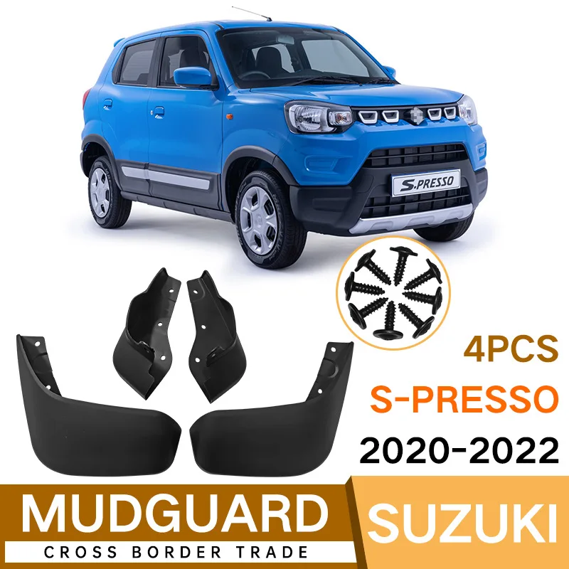 For Suzuki S-PRESSO 2020-2022 black car mudguard Reduce dust Resist tire dirt car accessories tools