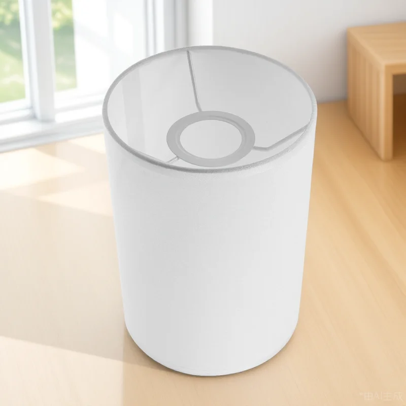 

Round Linen Iron Lampshade Simple Eye Protection Decorative for Bedroom Living Room Office Hotel Small Cylinder