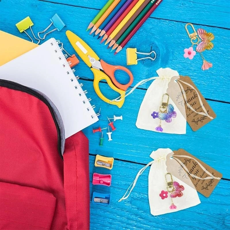 Multipurpose Keychain Set Beautiful Holder Set Versatile Resin Charm for Backpacks and Purses