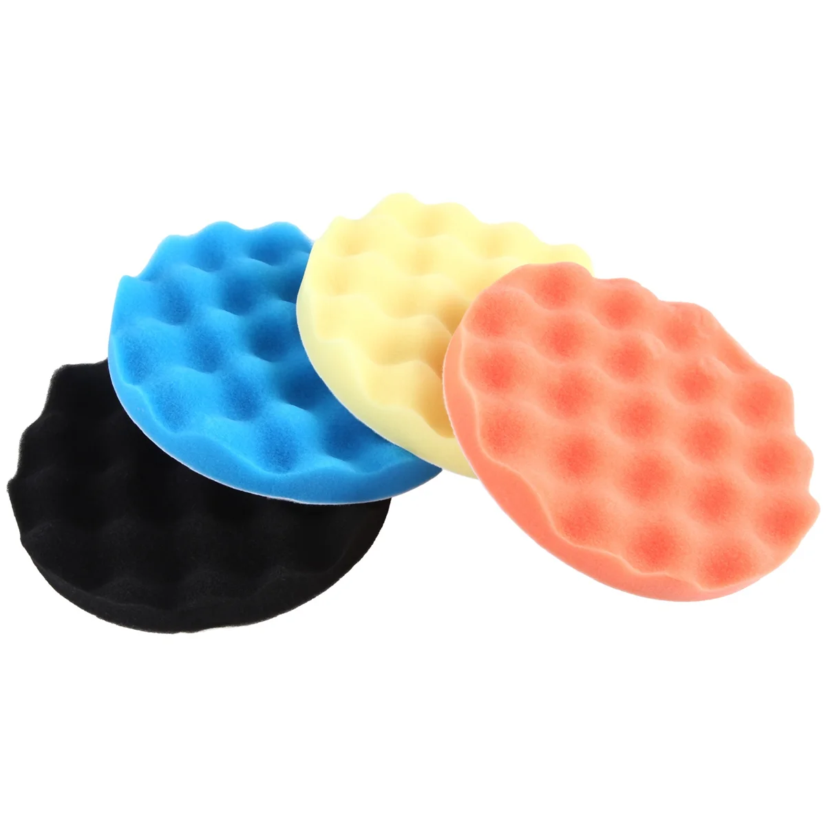 4Pcs 7inch/180mm Sponge Polishing Buffer Pad Kit Tool For Car