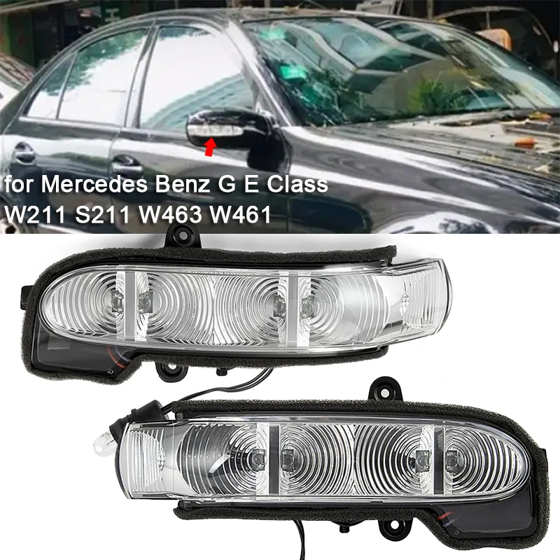 Car Left Right Side Mirror LED Light Turn Signal Lamp Indicator for Mercedes-Benz G E Class W211 S211 W463 W461