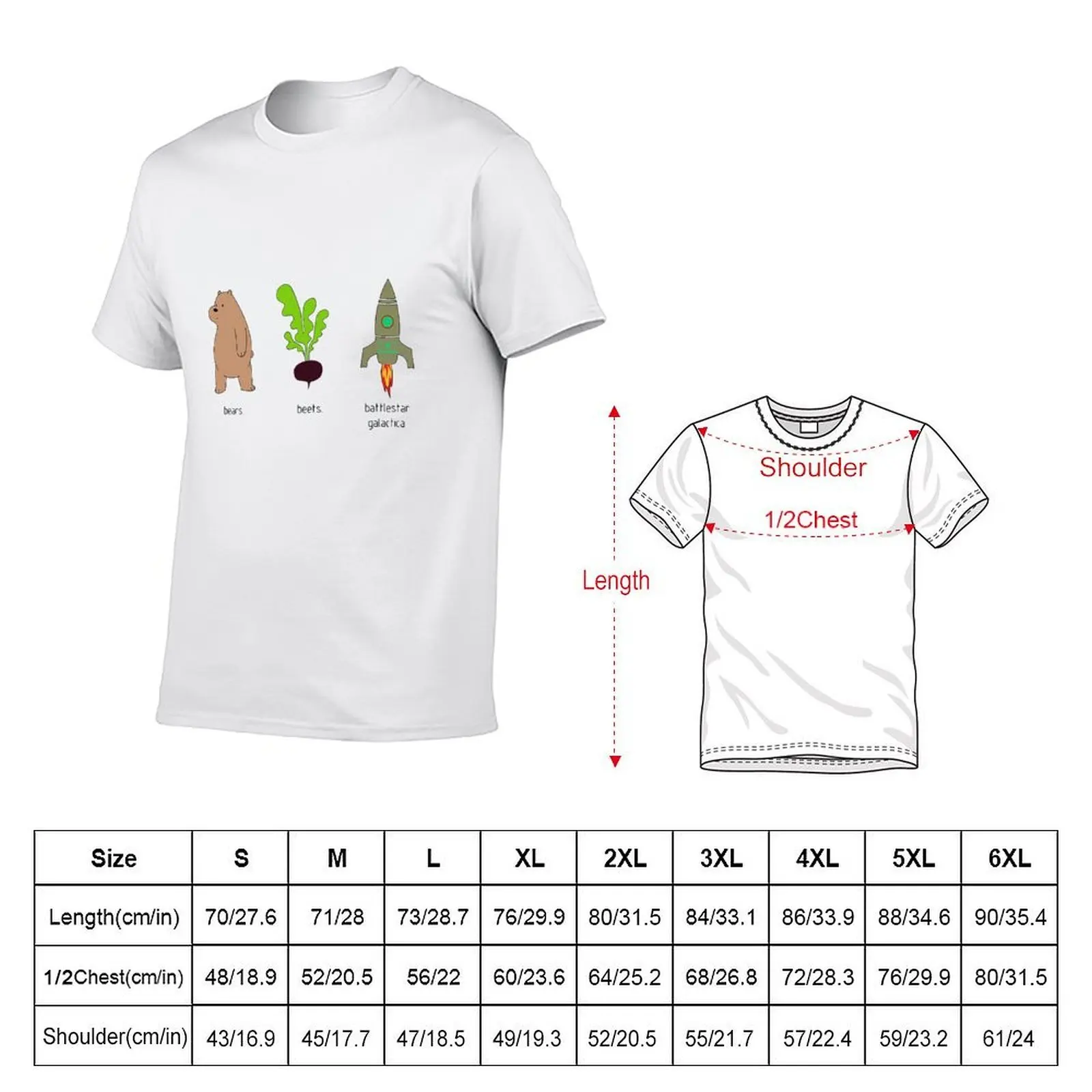 Bears Beets Battlestar T-Shirt t shirts for man graphic funny t shirts for man pack white T-Shirt