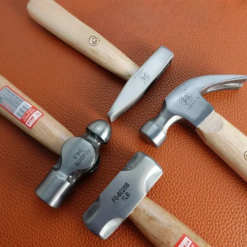 1pc Mini Hammer High Carbon Steel Small Hammer Solid Wood Short Handle Octagonal or Round Head Hammer Small Manual Hardware Tool