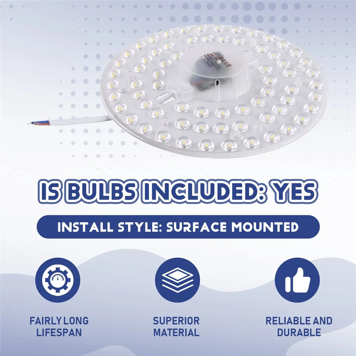 HOTITEMS Led Ceiling Light Module Light Source 36W Round High Brightness Lighting Indoor Ceiling Light Cold White