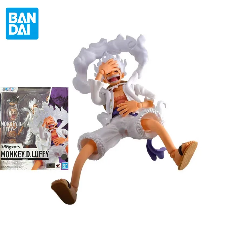 BANDAI Original S.H.Figuarts One Piece Luffy Gear 5 Nika joints Movable Anime Action Figures Toys For Boys Girls Kids Gift Model