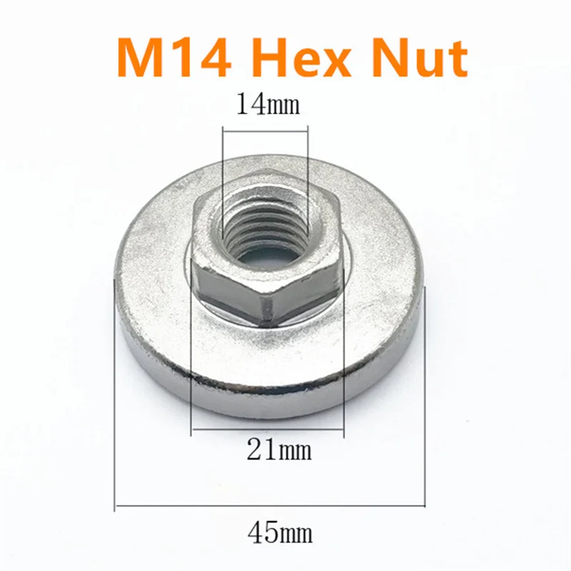 M14 M10 haakse slijper Hexagon Flens Moer Quick release Vergrendeling Set Tool Voor 100 125 Type draad binnenste buitenste flens