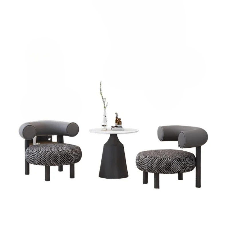 

Retro casual single chair wabi wind furniture homestay single sofa chair negotiation one table and two chairs