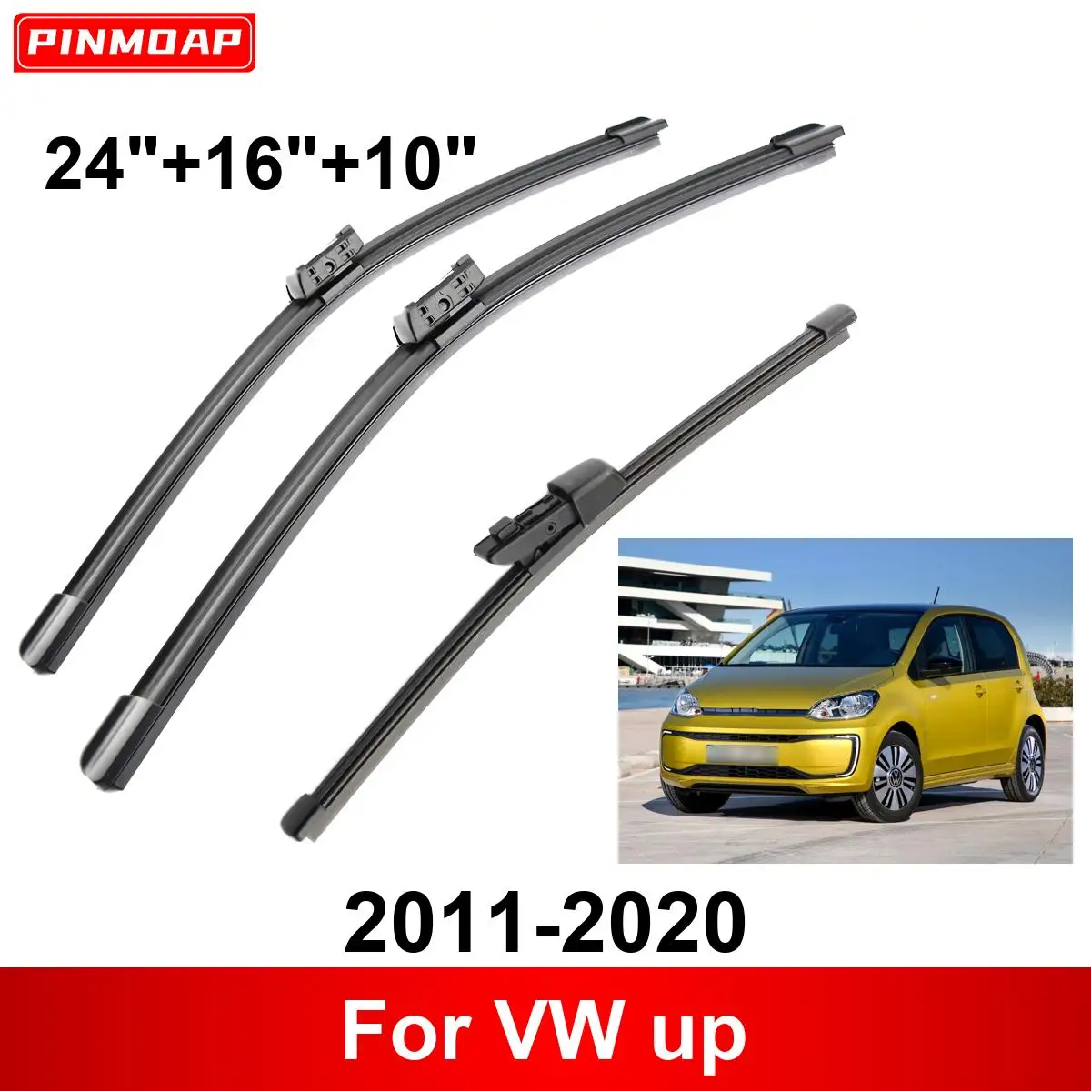 3PCS Car Wiper For VW up 2011-2020 Front Rear Wiper Blades Brushes Auto Accessories 2011 2012 2013 2014