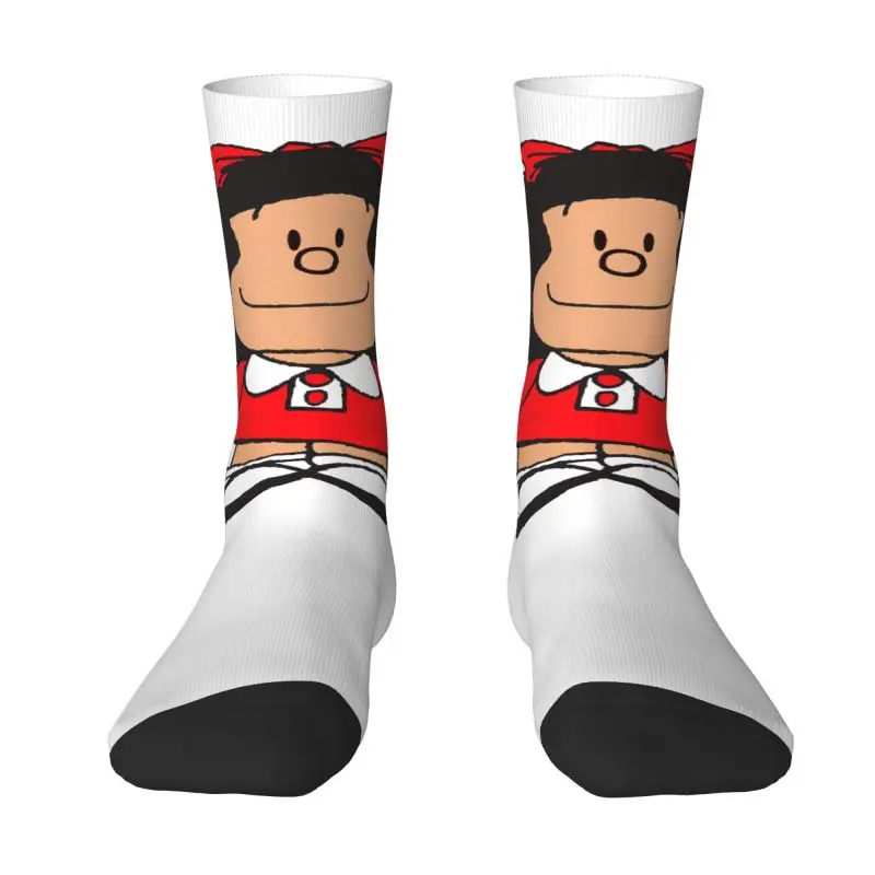 

Носки Quino Comic с героями мультфильмов Mafalda для мужчин и женщин, теплые модные новые носки для экипажа