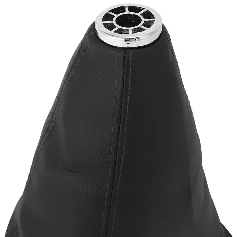 AB56-5X 5 Speed Car PU Leather Gear Shift Knob Shifting Gear Cover Shift Gear Boot For Toyota Avensis T25 MK2 II 2003-2009